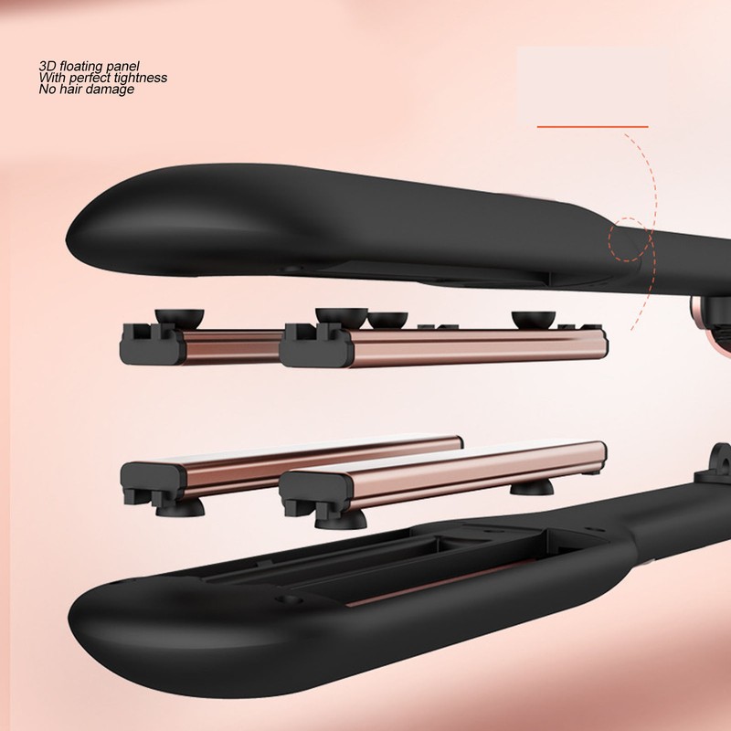 2 in 1 Hair Straightener Curling Iron Prevent Scalding Hair