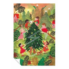 Decorating the Christmas tree Unframed Poster Print, Pictures for Home Walls, Bedroom, Living Room & Bathroom Decor 31x20cm (12x8in)