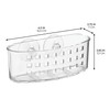 iDesign Plastic Suction Cup Hanging Shower Basket for Bathroom, Clear,