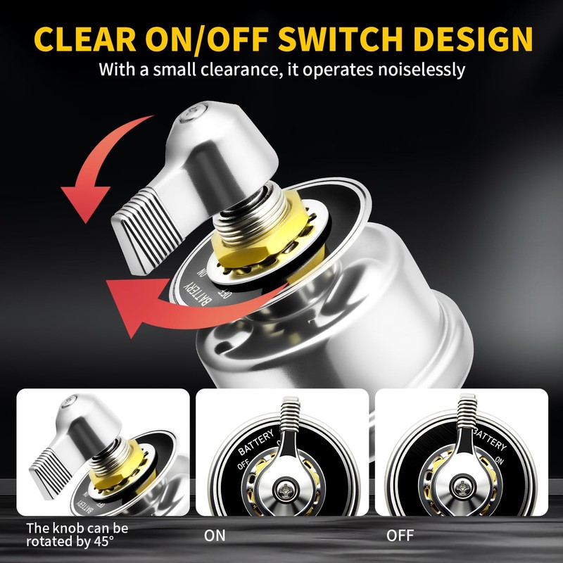 Bolipoeq 200A 12V Battery Disconnect Switch Heavy Duty, Quality Battery