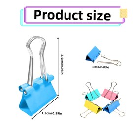 60 Packs of mini Binders, Color Binders, and Micro Office Clips for Home, School, Office, and Business.