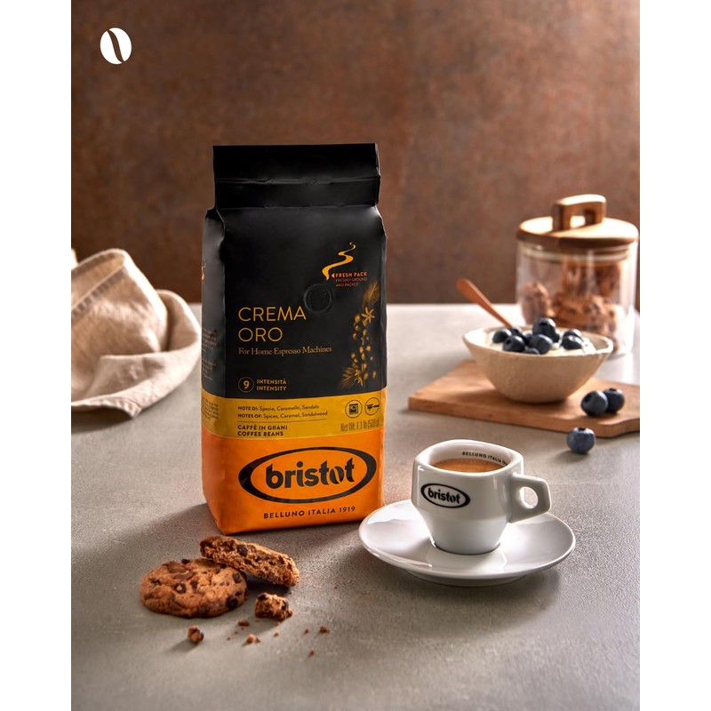Bristot Crema Oro Italian Whole Espresso Beans – Medium Roast