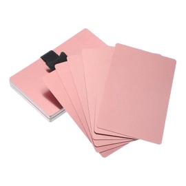 PATIKIL Metal Business Card 0.21mm Thick 3.4x2.1 Inch, 30 Pcs Anodized Aluminum Blank Laser Engraving Cards with Cable Ties for Multipurpose House Office, Rose Gold