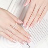 Withered Hnad Press On Nails - Semi-Transparent Glitter Short Square