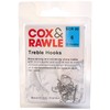 Cox & Rawle Treble Hook - Black, Size 6