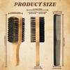 SIMPOR 2PCS Double Sided Boar Bristle Hair Brush Set, 2-in-1