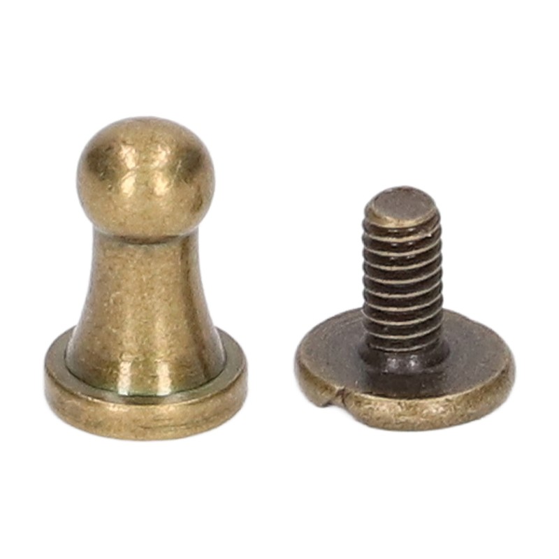 200 Sets Chicago Screws 6x4mm Pure Copper Strong Round Head