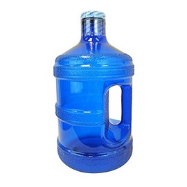 1 Gallon Leak-Proof BPA Free Reusable Plastic Drinking Water Big Mouth Bottle Jug Container with Holder Drinking Canteen