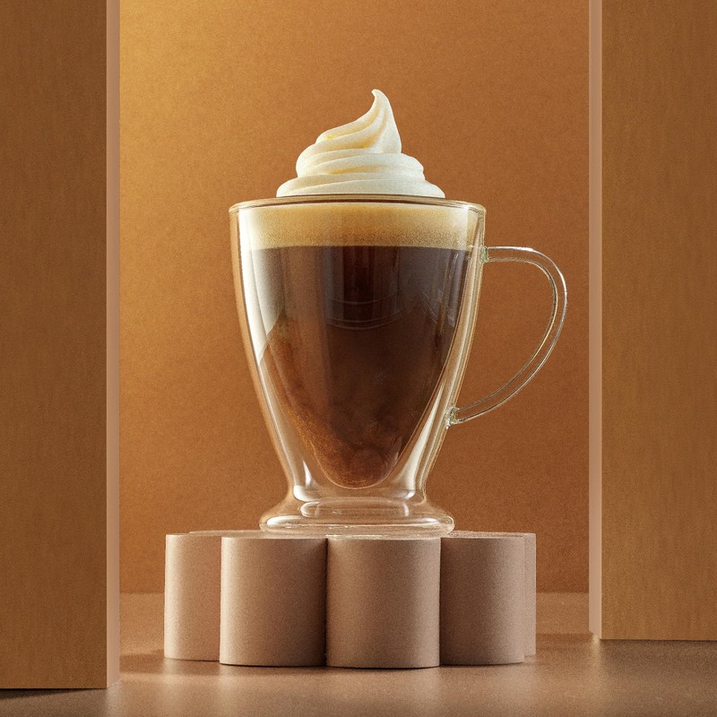 JoyJolt Declan Irish Double Wall Insulated Glass Coffee Cups (Set