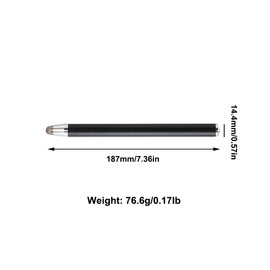 2 in 1 Telescopic Teachers Pointer Stick, Smooth Stylus Pen for Touch Screen, Retractable Whiteboard Presenting Pointer for Teaching, Lecture, Coaching, 100cm/39.4in Extension, Black