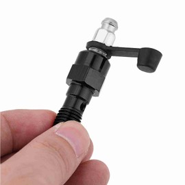 Banjo Bolt Bleed Screw, M10 x 1.0mm Motorcycle Brake Master Cylinder Caliper Bleed Screw Nipple Banjo Bolt Dust C (Black)