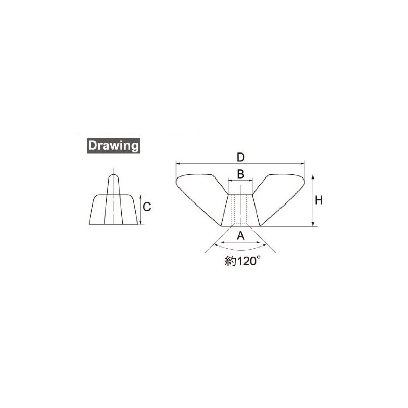 Osato Uniqlo Wing Nuts, For W5/16, Pack of 20 (36381)