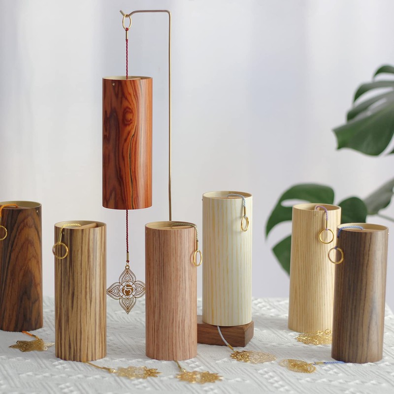 Mowind Chakra Chimes Natural Bamboo Wind Chimes Meditation Chord Windchime