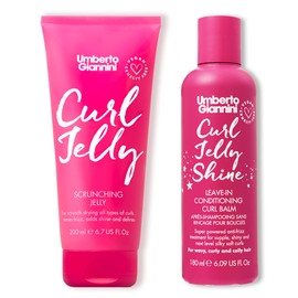 Umberto Giannini Curl Jelly Scrunching Jelly 200ml and Curl Jelly Shine Leave In Conditioner Duo 180ml Vegan & Cruelty Free