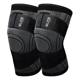 Rodilleras Deportivas De Compresion, Para Gym Y Crossfit Color Negro Talla Mediana                                                                    