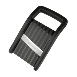 Fackelmann Compact Slicer, Vegetable Slicer with Stainless Steel Blade, Grater with Ergonomic Handle (Colour: Black/Silver), Quantity: 1 Piece, Approx. 10 x 16.5 x 1.5 cm