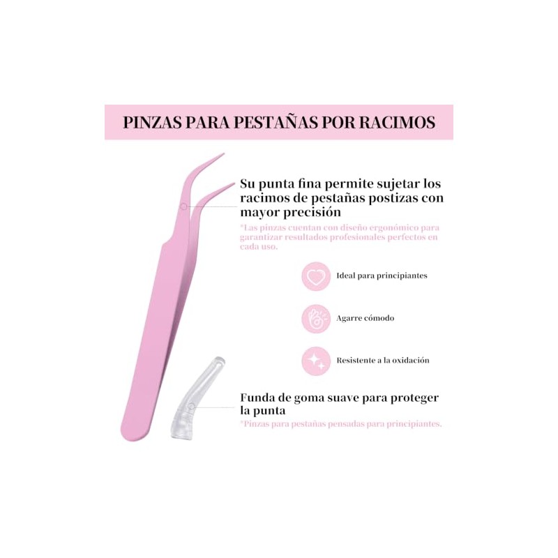 Mayhug Kit 4 en 1 para de Pestañas: Pegamento