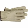 Generic Boss LWG Large Grey Leather Work Gloves - 1 Pair Durable Protective Gear