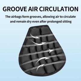 JFT Inflatable Motorcycle Seat Cushion with Built-in Pump, Non-Slip Air Pad