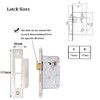 Probrico 3" Mortice Sashlock with Key, Security Mortice Sash Deadbolt