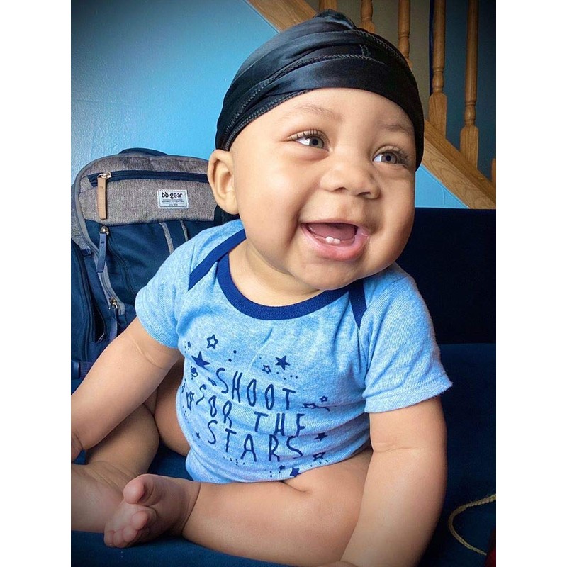 ForceWave 2 PCS Silky Satin Baby Durags for Boys Girls