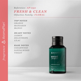 Aromaplan Hotel Scents Fresh & Clean, 1.5 Fl Oz (45 ml)- Home Luxury Aroma & Hotel Fragrance Essential Oil- Hotel Essential Oil for Aromatherapy- USA Made, Bolder Aroma & Longer Lasting