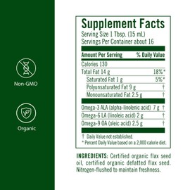 Flora - High Lignan Flax Oil - Provides Benefits of Essential Fatty Acids (EFAs) with Lignans - Contains Omega-3, 6 & 9 - Organic, Non-GMO & Gluten-Free - Keep Chilled - 8.5 fl. oz. Glass Bottle