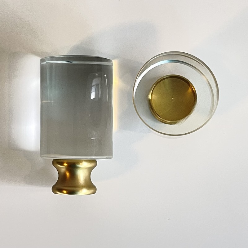 Hospitality Source Crystal Glass Lamp Finial Set, 2 Pieces -