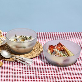 Anyday Microwave Cookware | 4 Piece Large Starter Set | Microwave Cooker | Microwave Steamer for Cooking | Microwave Safe Mixing Bowls | Vegetable Steamer | Borosilicate Glass