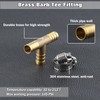 LEONTOOL 2 Pcs Brass Barb Tee Fitting 3/8"(10mm) ID Hose