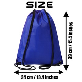 Drawstring Bags Gym Swimming School Sports Bag Unisex 1PCS Trainer String Bag Sack Backpack PE Bags for Women Men Children Travel Beach Kids Boys Girls Outdoor Shopping Holidays (Blue 1pc)