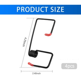 ijuicy 4 PCS Windshield Wiper Arm Booster, Windshield Wiper Arm Pressure Spring Booster, Windshield Wiper Blade Tension Spring, Universal Car Windshield Wipers Accessories (Black)