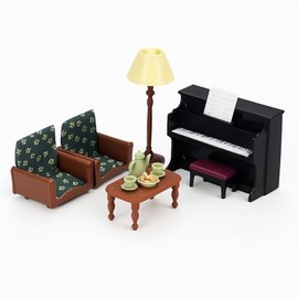 OLEOCA Family Dining Room Dollhouse Playset with Furniture and Accessories Included