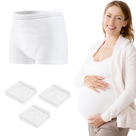 6 Pack Mesh Underwear Postpartum High Waist,Washable,Breathable C-Section Underwear for Delivery, Surgical Mesh Panties