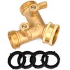 XIBETEO Garden Hose Y Valve Hose Splitter Solid Brass Hose