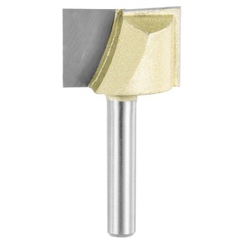 sourcing map Bottom Cleaning Router Bit 1" Diameter 1/4" Shank Carbide Tipped Cutter Surfacing Planing Router Bits for Woodworking Planing