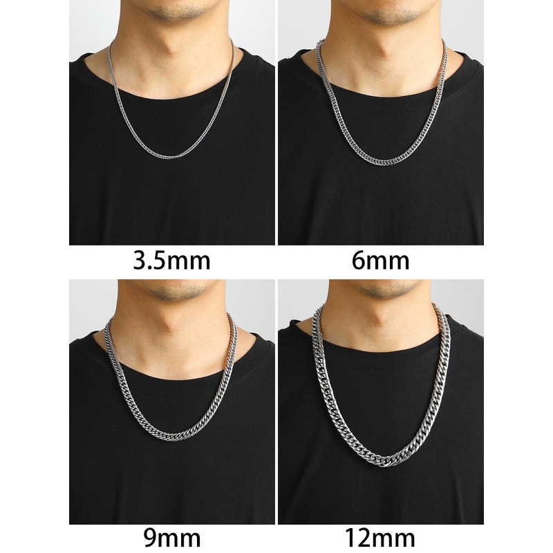 ChainsHouse 17.7 inches (45 cm), Hypoallergenic, Kihei Necklace, Men's, Popular,