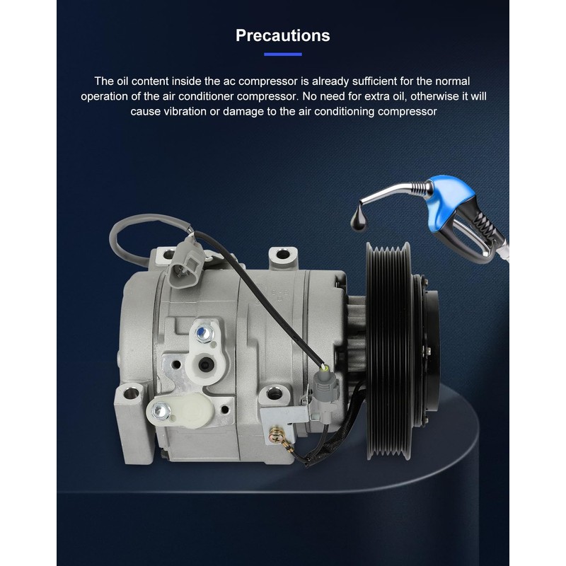 ECCPP A/C Compressor with Clutch 2000-2005 Fit for Toyota Celica