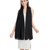 black silk scarf for women-ladies spring fall summer long 100%