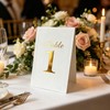 jakilee 4x6 Wedding Table Numbers 1-20, Double Sided Gold Foil