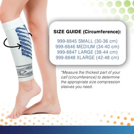 Calf Compression Sleeves (White, Small)