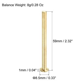 PATIKIL 8g Golf Brass Tip Weight Graphite Lead Tip Assembly Parts 8.5mm Plug Insert for Carbon Wood Steel Shafts Copper