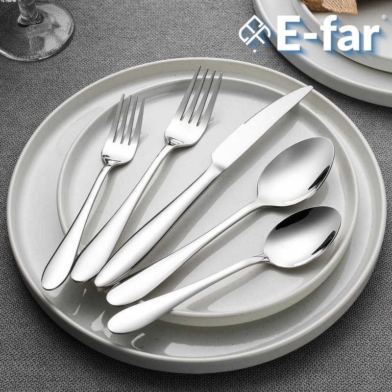 12-Piece Teaspoons, E-far 6.7 Inches Stainless Steel Small Spoons for