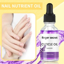 finger secret Cuticle Oil,15ml Cuticle Oil Lavender Aroma,Nail Cuticle Oil for Moisturizes&Strength Nails,Natural Cuticle Oil for Nails with Vitamin E,Professional Manicure & Pedicure Accessory