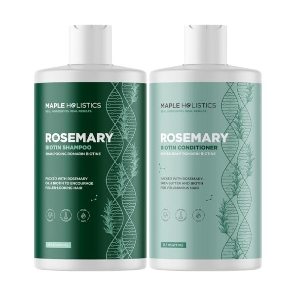 Maple Holistics Biotin Rosemary Shampoo and Conditioner Set - Vegan