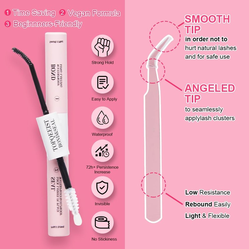 Manga Lash Clusters Kit 8-16mm Thick Volume Lashes Clusters DIY