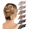 Flat Hair Claw Clips for Women - 6Pcs Lay Down