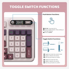KZZI Z98 Creamy Keyboard, 94 Keys Wireless Mechanical Keyboard with Smart Display & Knob, Tri-Mode Connection