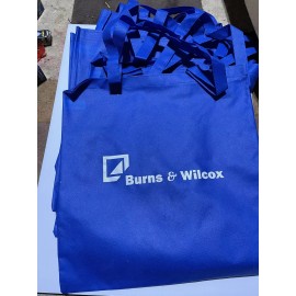 Logomark New 10 Pack - Blue Tote Bag reusable Grocery Bag. Hand Bag 15X16 Inches