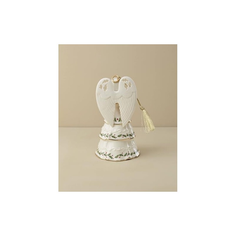 Lenox 895778 Holiday Angel Bell Holding Bouquet Ornament
